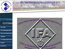 Tablet Screenshot of ifa-verein-mv.de